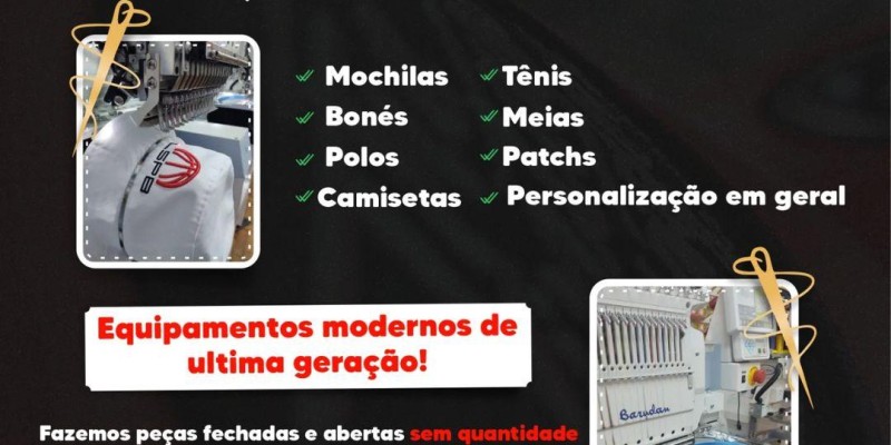 BORDADOS PERSONALIZADOS COM ALTO PADRÃO DE QUALIDADE!