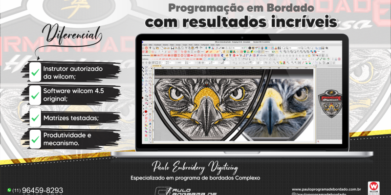 Programação em Bordado com resultados incríveis 