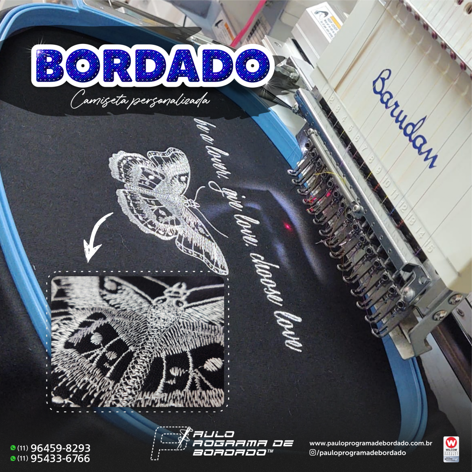 Bordado Camiseta Personalizada 