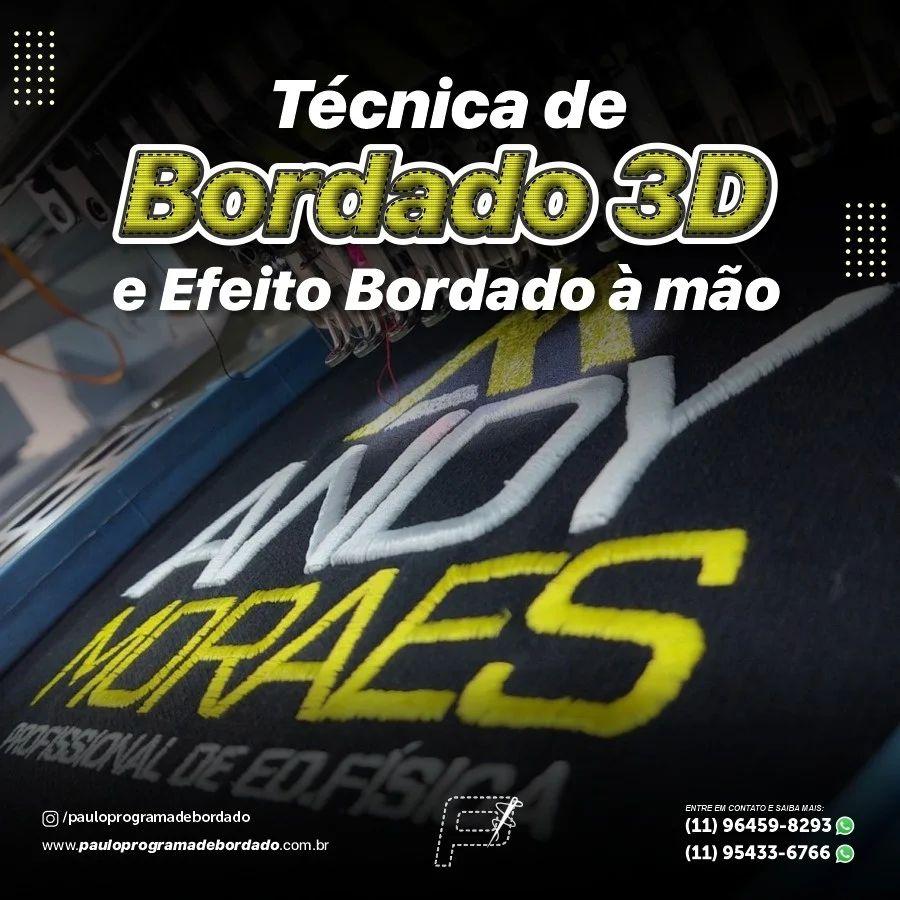 Técnica de Bordado 3D e Efeito Bordado à mão 