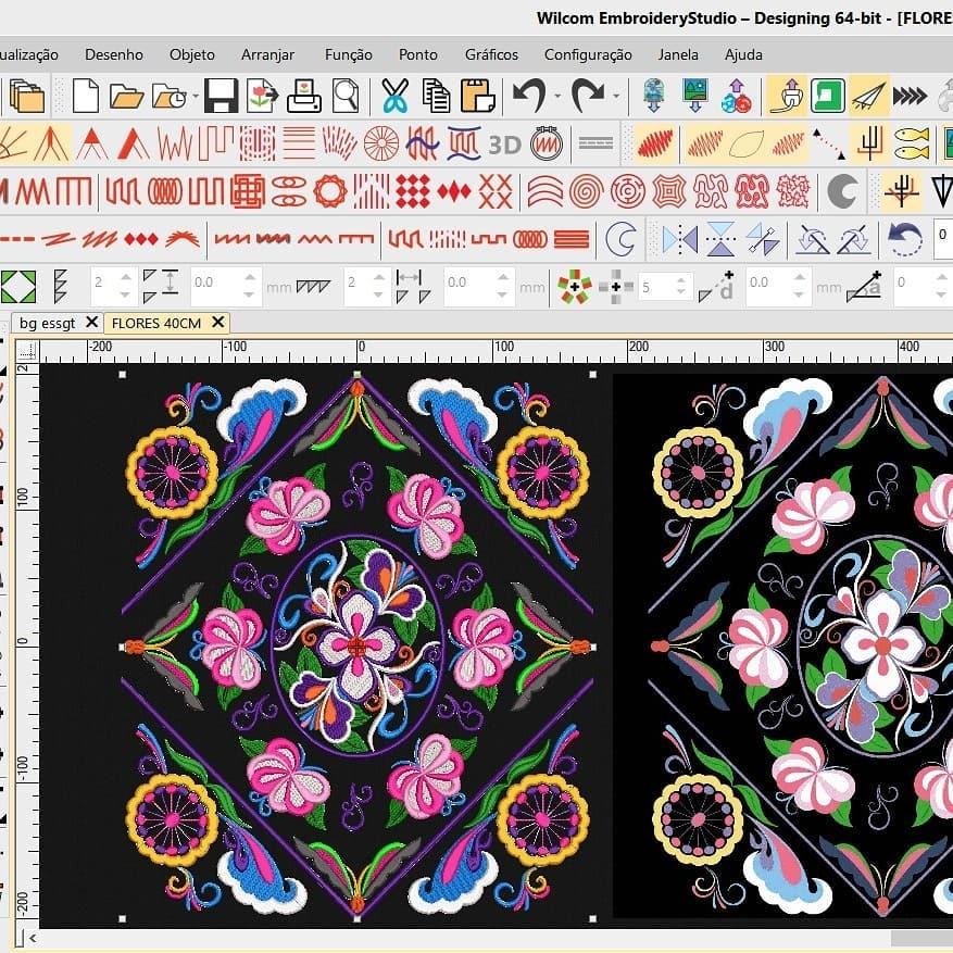 Desenvolvimento de Programa para jaqueta jeans em software EmbroideryStudio e4.5