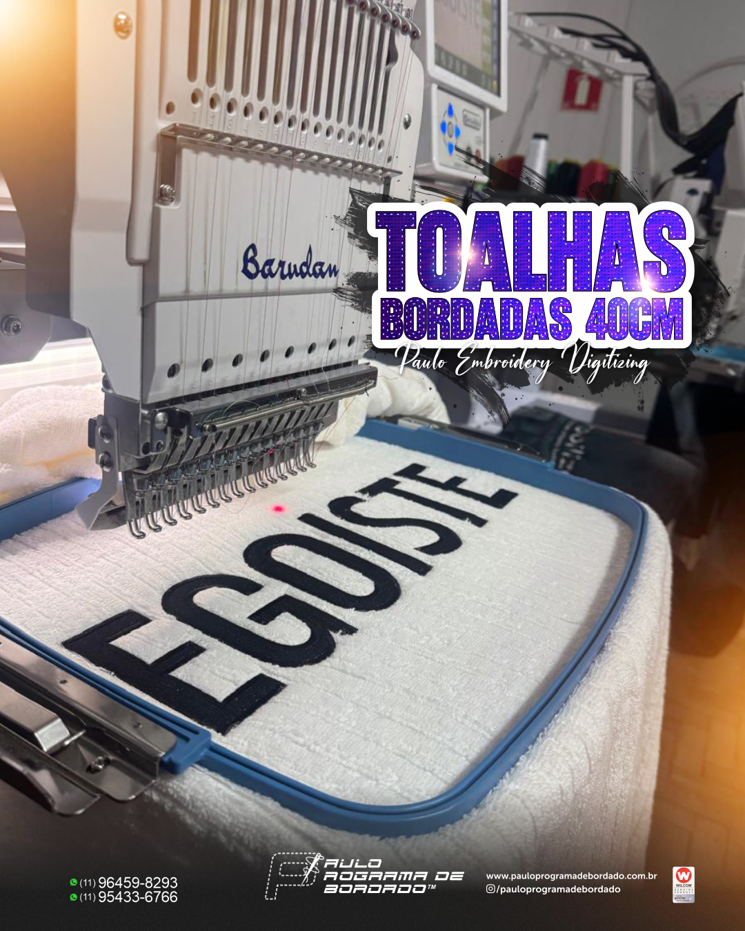 Toalhas Bordadas 40cm com Elegância e Qualidade!