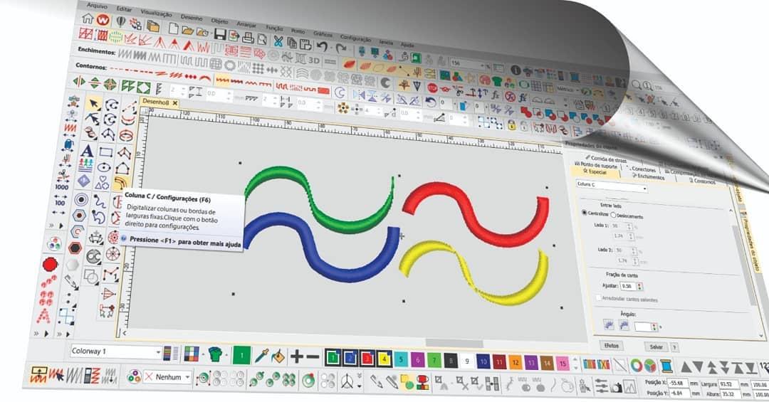 coluna c comangulos de ponto